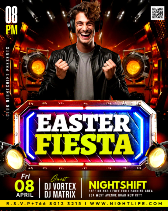 Modello Easter Fiesta Party night club nightlife disco music dj bar ...