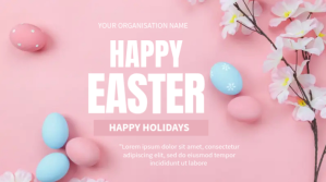 Easter flyer Digitalt display (16:9) template