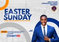 easter flyer Postcard template