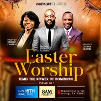 easter flyer Square (1:1) template