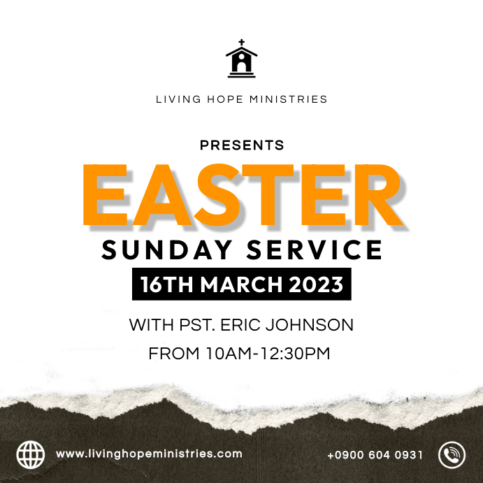 Easter flyer Instagram Plasing template