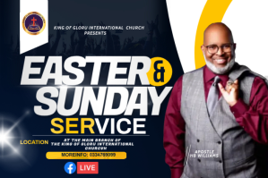 Easter flyer Etykieta template