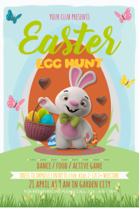 Easter Flyer Banner 4 × 6 Fuß template