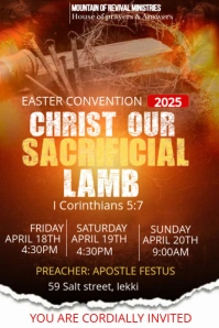 Easter flyer Pinterest Graphic template
