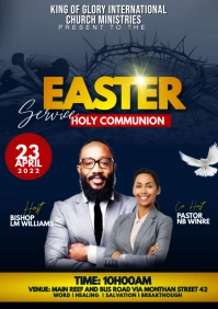 easter flyer A4 template