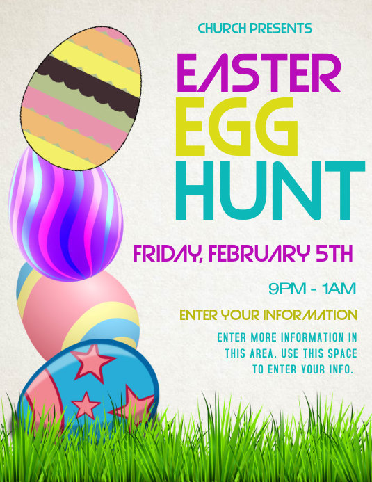 85+ Fearsome Easter Egg Hunt Flyer Template Ideas