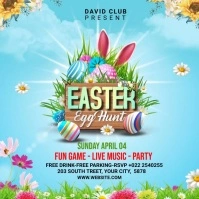 Easter Flyer Template Design Square (1:1)