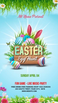 Easter Flyer Template Design História do Instagram