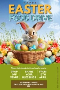 Easter Food Drive Affiche template