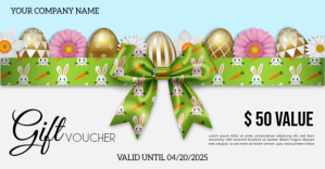 White Gift Voucher Facebook Shared Image Template