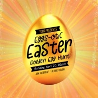 Easter Golden Egg Hunt Post Template โพสต์บน Instagram
