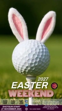 easter golf ad template Instagram Story