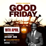 Easter good friday Church service template Message Instagram