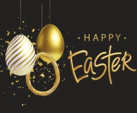 Easter Greeting Background 中矩形广告 template