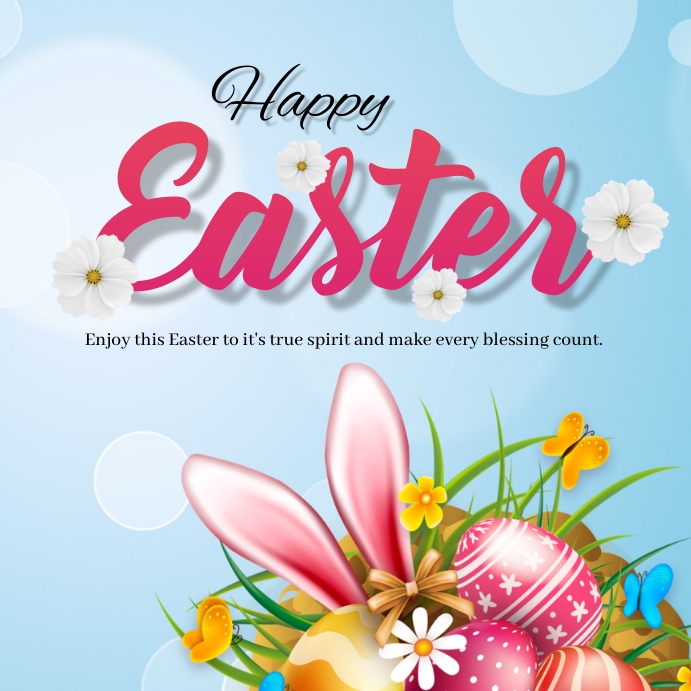 Easter Greeting Instagram Post Template | PosterMyWall