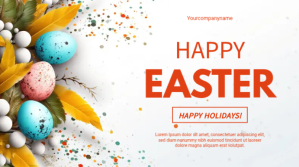 EASTER GREETINGS CARD Цифровой дисплей (16 : 9) template