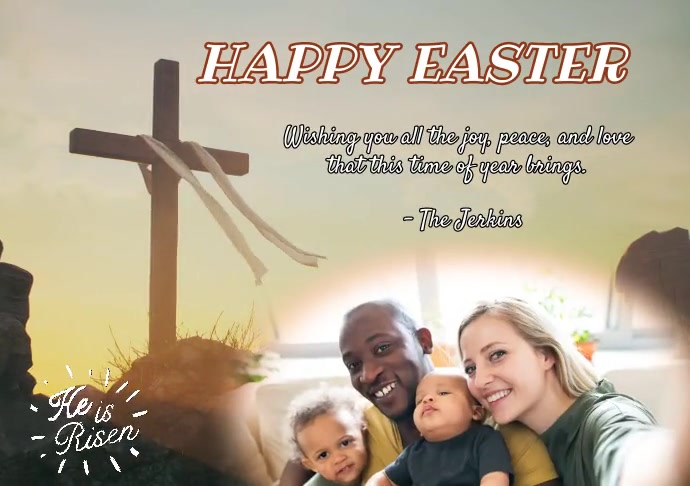 Easter Greetings A5 template