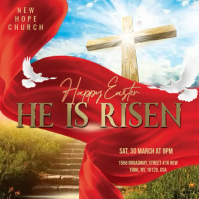 Easter He Is Risen Instagram Post template