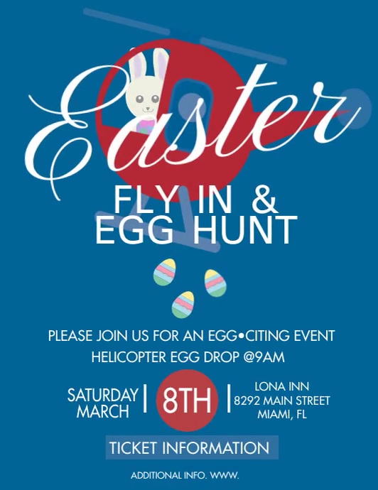 Easter Program Fly Easter Helicopter Drop Flyer Video Template | PosterMyWall