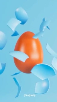 Easter Holiday Celebration Ecrã digital (9:16) template