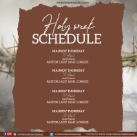 easter holy week schedule services ad design template | PosterMyWall