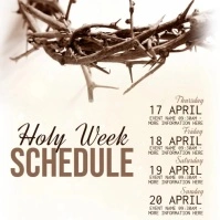 easter holy week schedule services ad design template Kvadrat (1:1)