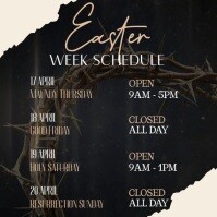 Easter Week Timetable easter holy week schedule services ad design template | PosterMyWall