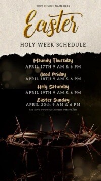 Easter Week Timetable easter holy week schedule services ad design template | PosterMyWall