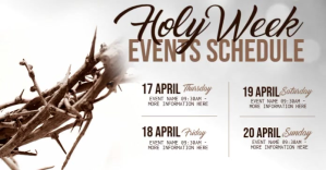 White Holy Week Schedule Facebook Shared Image Template