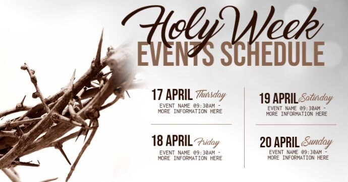 Easter Week Timetable easter holy week schedule services ad design template | PosterMyWall