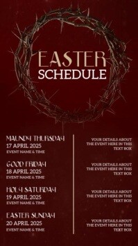 easter resurrection holy week Schedule template | PosterMyWall