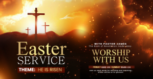Easter Holy Week Service Facebook Shared Image template