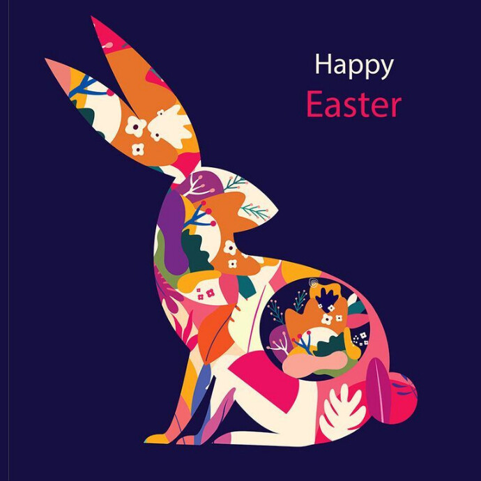 Easter insta post Logo template