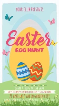 Pink Egg Hunt Easter Instagram Story template