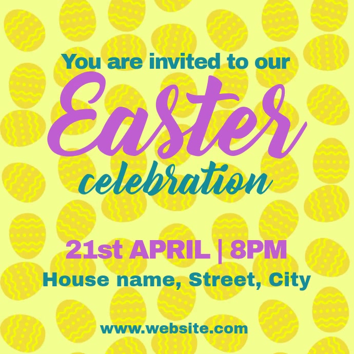 Easter Invite Template PosterMyWall