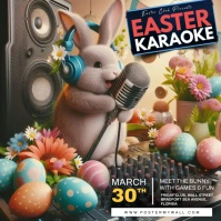 Easter Karaoke Publicação no Instagram template