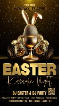 Easter Karaoke Digital Display (9:16) template