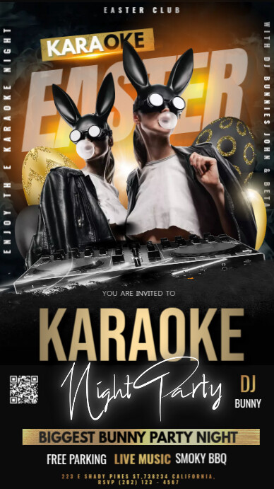 Easter karaoke Instagram story template
