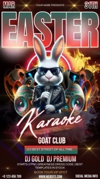 easter karaoke night Instagram Story template