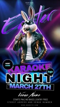 easter karaoke night Instagram Story template