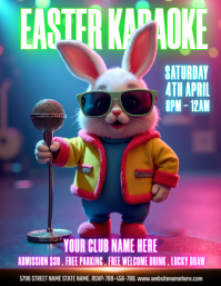 Easter Karaoke Night Party Flyer Iflaya (Incwadi ye-US) template