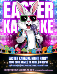 Easter Karaoke Night Party Flyer template
