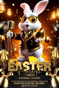 Easter Karaoke Party Banner 4' × 6' Video template