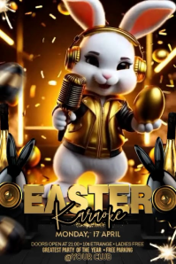 Easter Karaoke Party Banner template