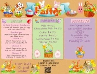 Easter Kids Animated Menu Volante (Carta US) template