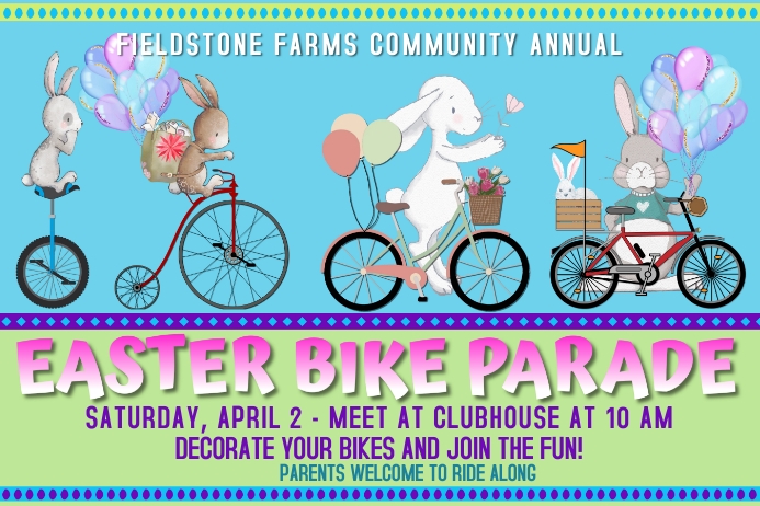Easter Kids Bike Parade Event Template | PosterMyWall