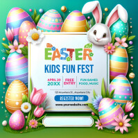 Easter kids fun Fest Post Instagram template