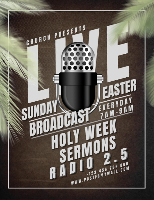 Easter Live Show Flyer (US Letter) template