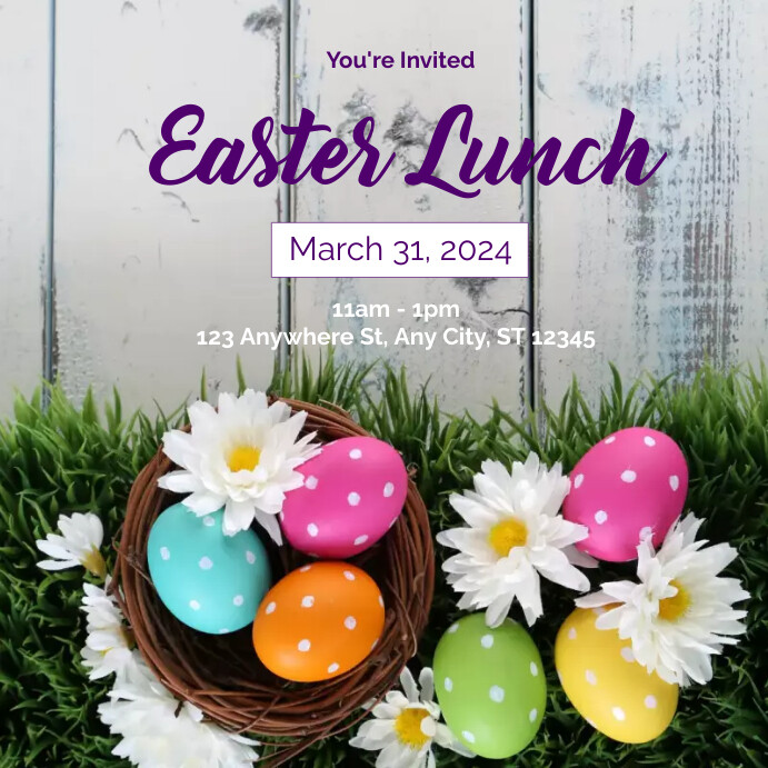 Easter Lunch Template | PosterMyWall