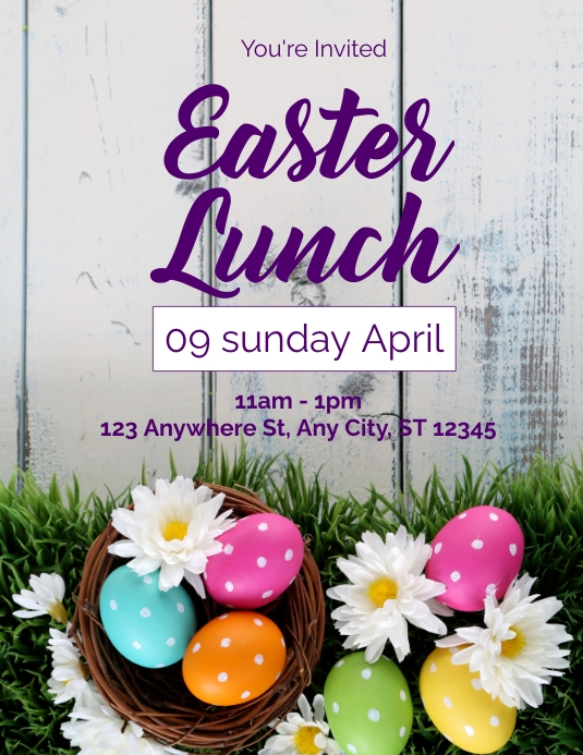 Plantilla de Almuerzo de Pascua | PosterMyWall
